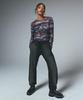 X-girl Typography and Marble Mesh Top 105252013012 Brown, Small