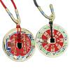 Dragon Enamel Copper Pendant: Cinnabar Ghost Coin with Ancient Craftsmanship