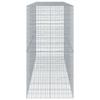 Gabion with Lid 400 X 100 X 200 Cm Galvanized Iron