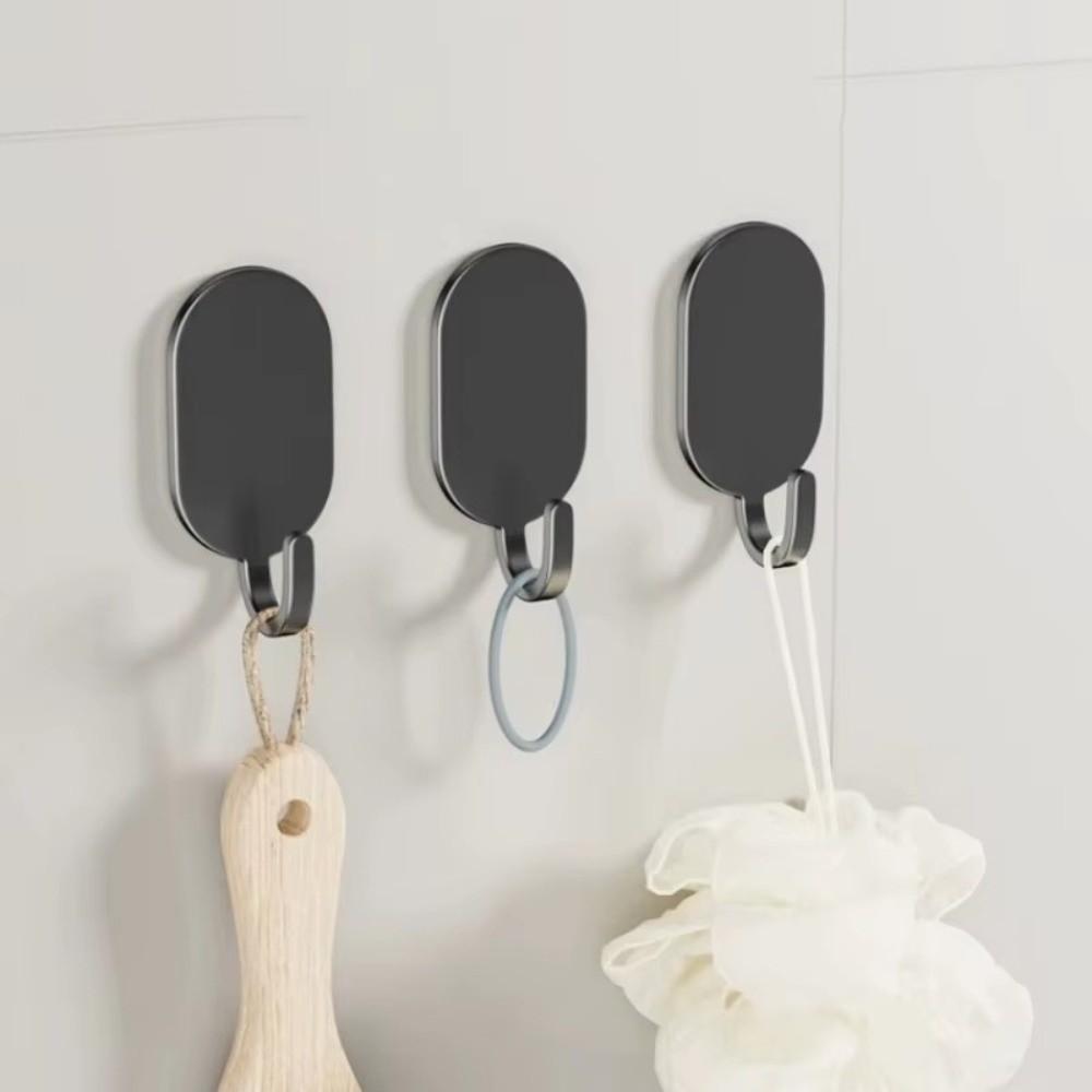 5PCS Self Adhesive Behind The Door Hook Traceless Wall Mounted Key Holder  Kitchen Use