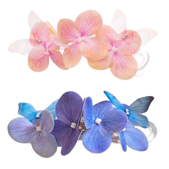 Butterfly Hair Clip Flower And Butterfly Hair Barrette Hawaiian Floral