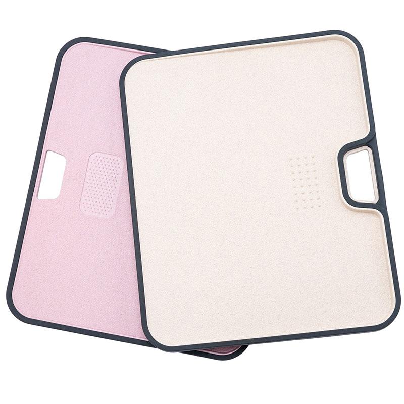 Wheat Straw Cutting Board Vegetable Meat Chopping Board Hanging Hole Spillover Prevention Kitchen Accessory Garlic Grinding