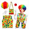 6 Stück/Set Bunte Clownperücke Halloween Cosplay Kostüm Party Bühne Verkleidung Outfit