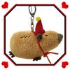 Capybara Plush Pendant Toy Cross-border Stock Squeaky Guinea Pig Keychain Hanging Ornament Stuffed Animal