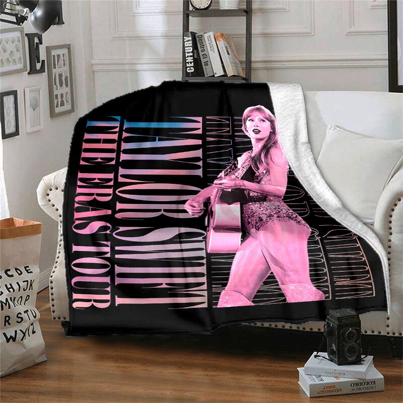 TS Fan Flannel Blanket Soft All-Season Throw, Design for Camping, Car Travel, Hiking Sofa, Bed, Office Perfect Gift for Parties