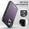 For iPhone 15 Pro Magnetic Case CASEME ME80 Series Leather PC TPU Phone Cover with Detachable Wallet