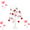 Valentine's Day Birch Tree Decorative Lighting Romantic Glow Birch Decoration With Timer 24 LED Light With 18 Heart Ornaments