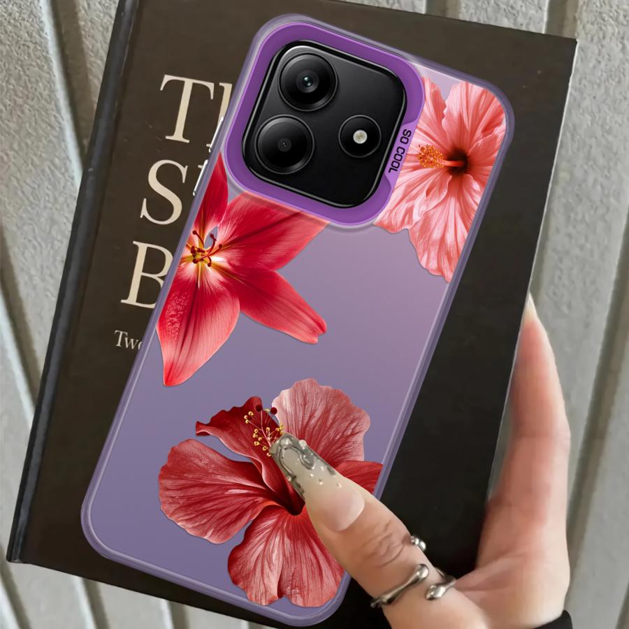 Cherry Flower Print Clear Case for Xiaomi Mi 11 Lite 13T 12T Pro Back Phone Cover