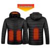 Smart Heated Winter Jacket with Hood for Men, Thick Warm Cotton, USB Charging