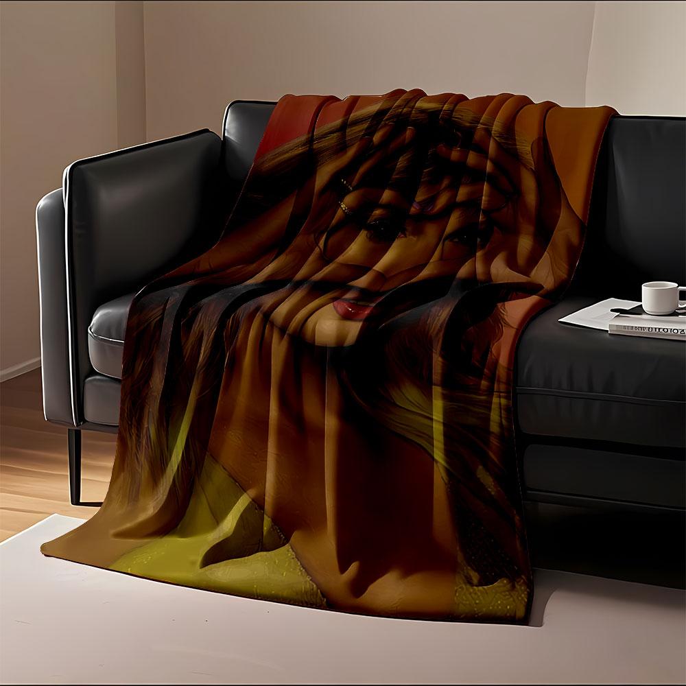 Heart Gesture on Warm Tones Blanket for all seasons blanket lunch break throw gift