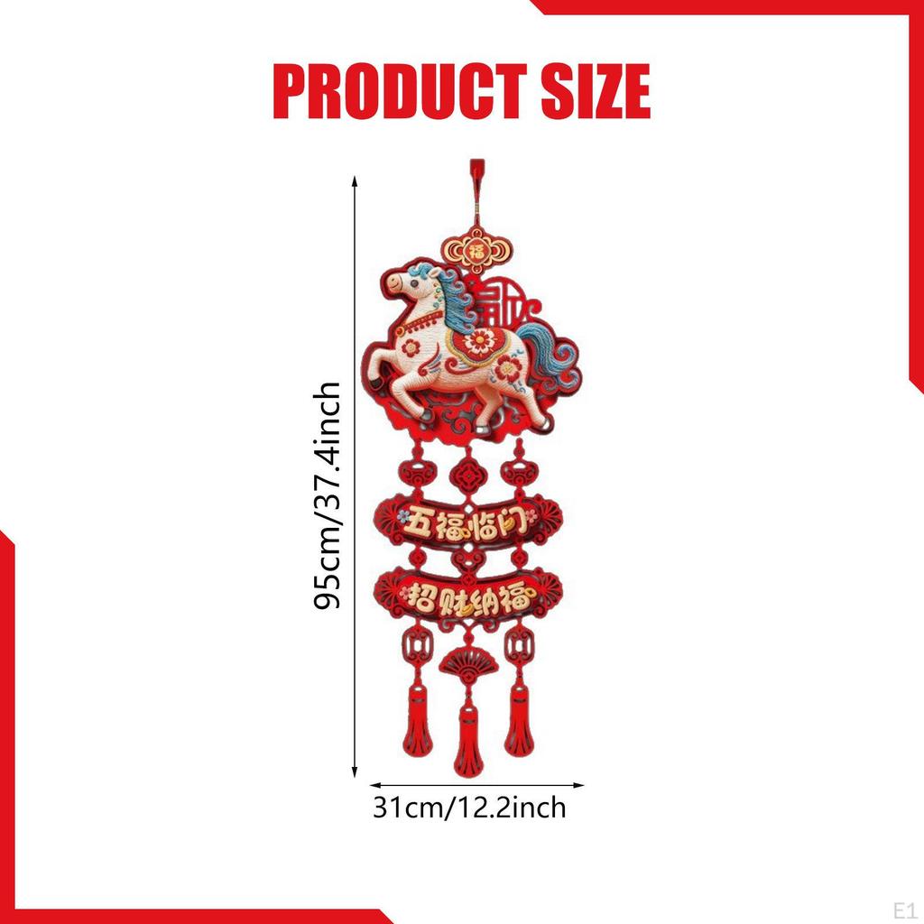 Chinese Year Decoration Horse Year's Pendant Photo Prop Spring Festival Party Decor for
