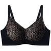 Seamless Wire Free Leopard Print Women Soft Support Push Up Thin Bra