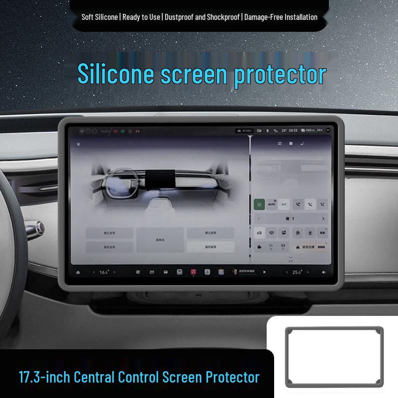 Silicone Protective Cover & Decorative Strip for Xiaopeng GX Center Control Screen