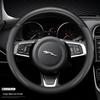 Genuine Leather Steering Wheel Cover for Jaguar XF, F-PACE, XEL, XFL, XJ, XE - All-Season, Non-Slip.