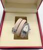 Creative Serpentine Two Loop Steel Belt Personalized Fashion Full Diamond Women's Woven Strap Watch