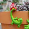 2 buc Statuie de gecko de jardinieră agățată Figurină de șopârlă cățărătoare Umeraș pentru ghiveci Decorare Gecko din rășină pentru ghiveci de flori de birou Decor de plante în aer liber