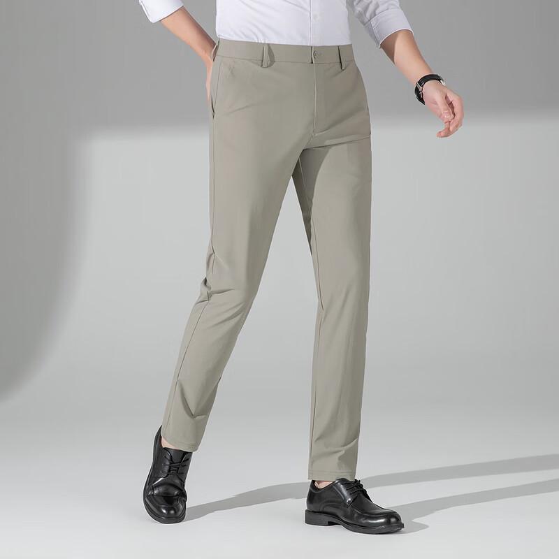 Men's Business Casual Straight-Leg Trousers