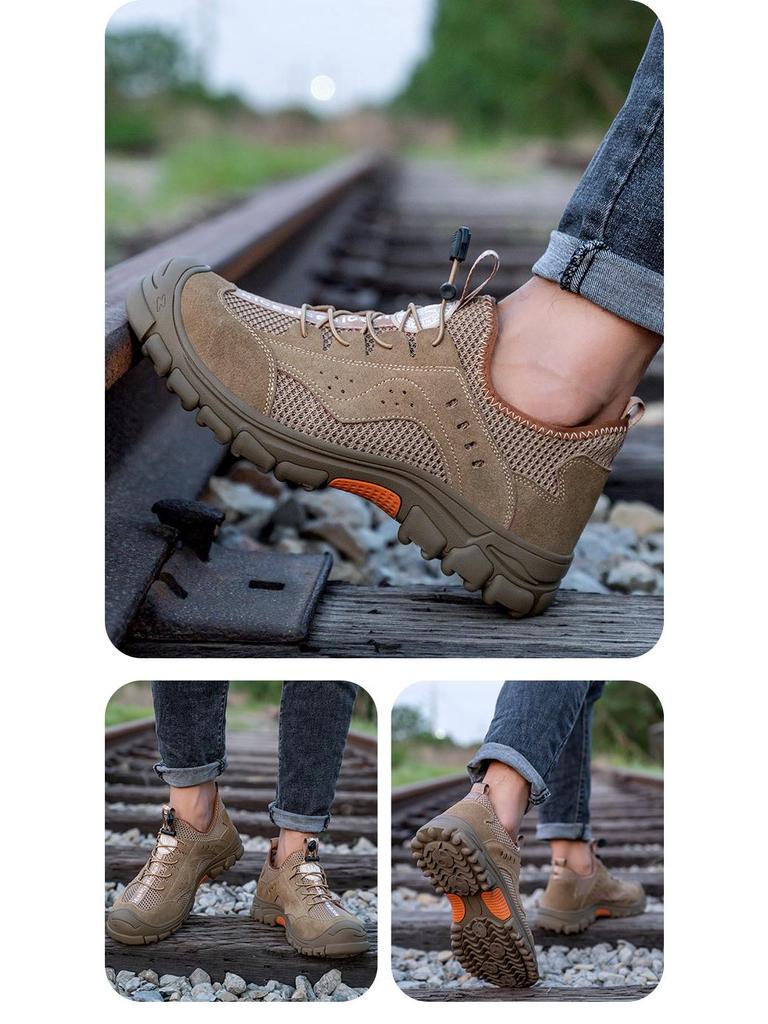 Lightweight Mesh Steel Toe Work Shoes: Anti-Smash, Anti-Puncture, Comfortable for Construction