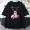 Girls Cotton Kawaii Graphic Tshirt Sad Hamster The Horrors Persist But So Do I Teeshirt Casual Cute Printing Tshirts Unisex Unisex