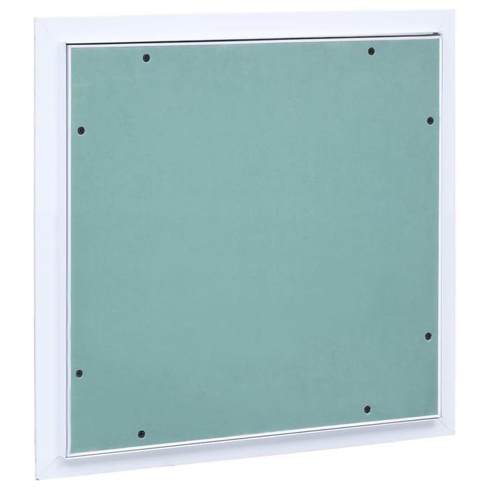 Panneau d'accès - vidaXL - 400x400 mm - Aluminium - Plaque de plâtre - Vert et argenté