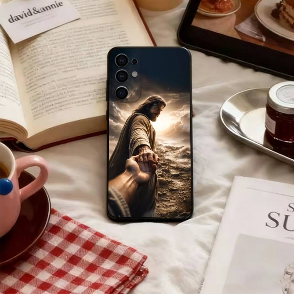 Jesus Christ Phone Case For Samsung S25,S24,S21,S22,S23,S30,Ultra,S20,Plus,Fe,Soft Silicone Black Cover