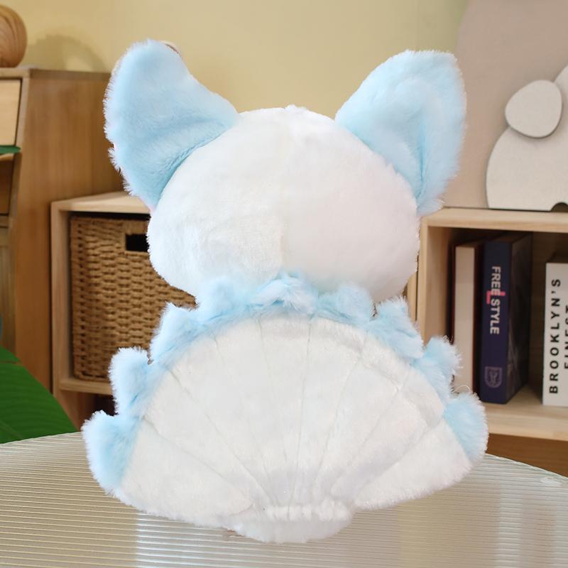 Non-Toxic 38Cm Simulation Fat White Nine-Tailed Fox Plush Toy Stuffed Fox Animal High Quality Gumiho Birthday Gift Toy Home Decor Toy