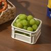 Creative Snack Bowl Mini Basket-Shaped Dish for Fruit Fries Multi-Purpose Small Ceramic