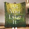 Literary Work As You Like It Throw Soft Coral Fleece Blanket 310gsm Fluffy Warm Throw for Sofa Bed Couch Bedroom Decor