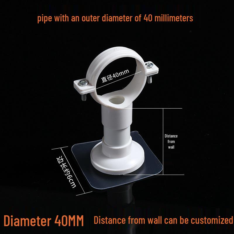 Punch-Free Wall-Mount Water & Gas Pipe Clamp - Fits 4 & 6 Point Iron Pipes