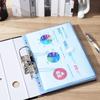 kwmobile 6x File A4 Clear File 24 x 31 cm Clear Case File Case Receipt Holder Clear Pocket Pink - Semi-transparent/Blue/Dark
