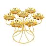Smörlampa Hållare Koppar Ljusstake Ljusstake Sju Ljusstake Lotusblommor Buddhaer Ljusbas