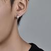 Fashion Trendy Hip Hop Style Titanium Steel Earrings Single Frosted Ear Ring Fashionable Man Simple Simple Bracelet Ear Clip Circle Ear Studs