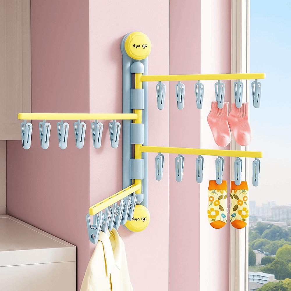 Anti-slip Suction Cup Sock Clip Dopamine Clothes Drying Holder Convenient Sock Clip Hanger  Balcony