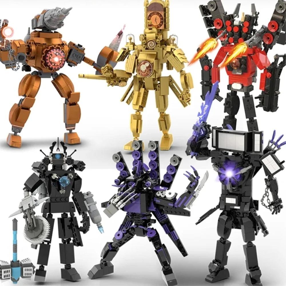 Moc Skibidi Toilet Action Figures Modello da costruzione Blocchi Camerman Titan Speakerman Surveillance Man TVMan Ragazzi Giocattoli per bambini Regali