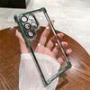6D Plating Transparent Case For Samsung Galaxy S24 Ultra S22 Plus S23 FE Lens Film Camera Protection Air Cushion Clear Cover