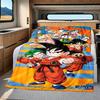 1PC Son Goku  Print Flannel Blanket, High Quality All Seasons, Home Decor, Warmth and Comfort, Perfect for Christmas Gifts