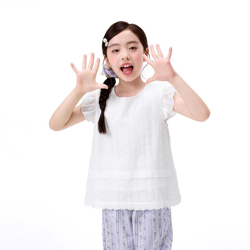 Girls' Lace Flying Sleeve Doll Shirt