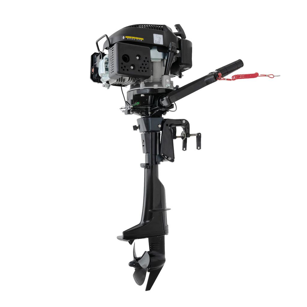 4-Stroke 6 HP Outboard Motor Fishing BoatEngine Boat Engine w/Air Cooling System Low Fuel Consumption for Inflatable Boats