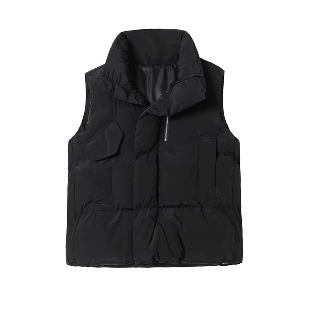 Hong Kong Style Ins Autumn and Winter Down Cotton Jacket Vest Women's Loose and Versatile Vest Jacket Women's Jacket
