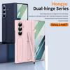 Elastic Wrist Band Holder Stand Case For Samsung Galaxy Z Fold7 Fold6 Fold 7 6 Hinge Stand 360 Full Protection Tempered Cover