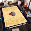 New Orleans Pelicans Basketball Court Design Non-slip Rug Suitable for Living Room and Bedroom Sofas Sofas