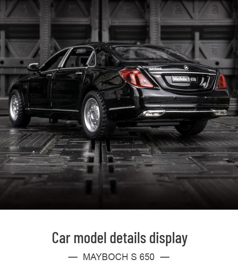 Jiaye VB32683 Big Ben Maybach S650 Alloy Model S-Class Sedan Pull-Back Toy Car