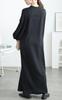Gold Japan Plus Size Shirt Voluminous Band Solid Sizes Black Women's Dress, Long, Sleeves, Collar, Color, Winter, Autumn, Spring, Goldy-1644, LL-3L,