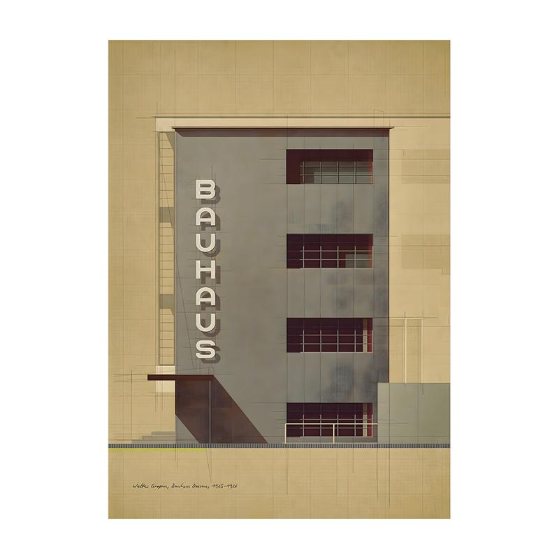 Bauhaus Exhibition Poster Chair Canvas Painting Vintage Bauhaus Print Wall Art Picture for Living Room Cuadros Home Decoration