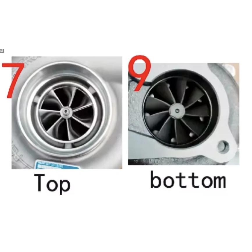 

F55V Racing Turbo F55 RHF55V For Billet Wheel Performance Turbo 10/11 Blades Greedy Compress Upgrade Turbo 4JJ1 2KD Engine 7x9 Impeller
