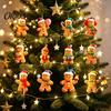 Holiday Decoration Craft Supplies Gingerbread Man Christmas Tree Hanging Ornaments, Wooden Decorative Pendants, Home Window Decor Lightweight