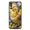 Cock Rooster Chicken Phone Case For Samsung Galaxy S26 Ultra S25 Plus S24 FE S23 S22 5G S21 S20 Cover Black Soft