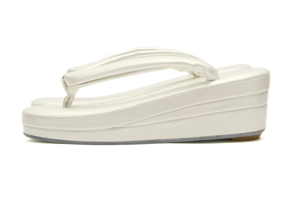 Soubien Zori Traditional Japanese Suitable for Formal Visiting Solid Color Size Pearl Pearl White [SOUBIEN] Women's Sandals, Plain, Simple,