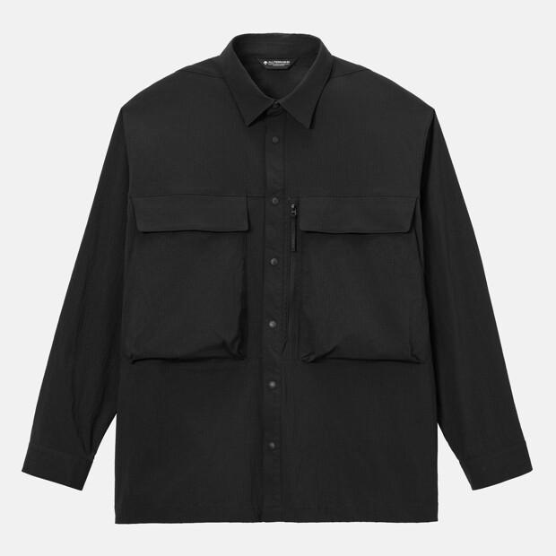 Descente [Allterrain 81] Cordura Ripstop Long Sleeve Shacket Black Sr113Ksr23