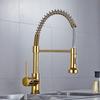 Kitchen Faucet Pull Out Stream Sprayer Deck Mounted Matte Black Mixer Tap 360 Degree Rotation  Kitchen Sink Hot Cold Taps